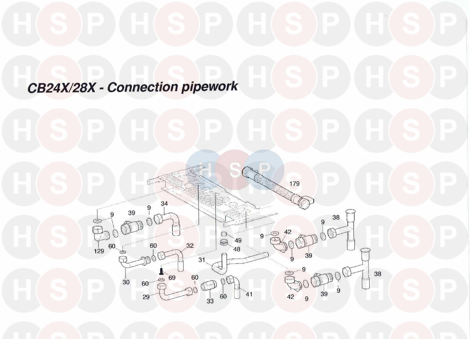 ALPHA CB28 Appliance Diagram (Connection Pipes) | Heating ... alpha boilers wiring diagrams 