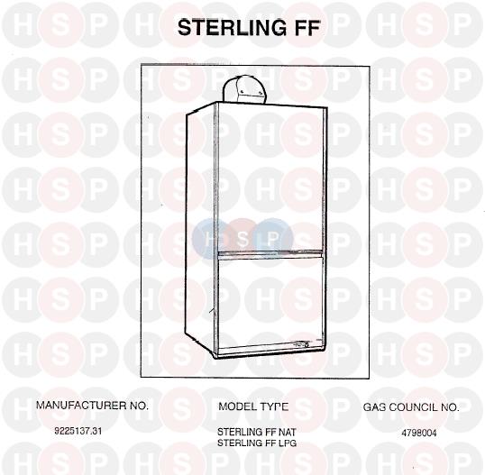 Appliance Overview diagram for Chaffoteaux Sterling FF LPG