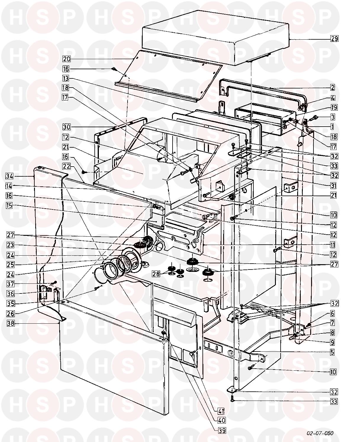 07A Casing diagram for Vaillant Compact BF VCW GB 221T