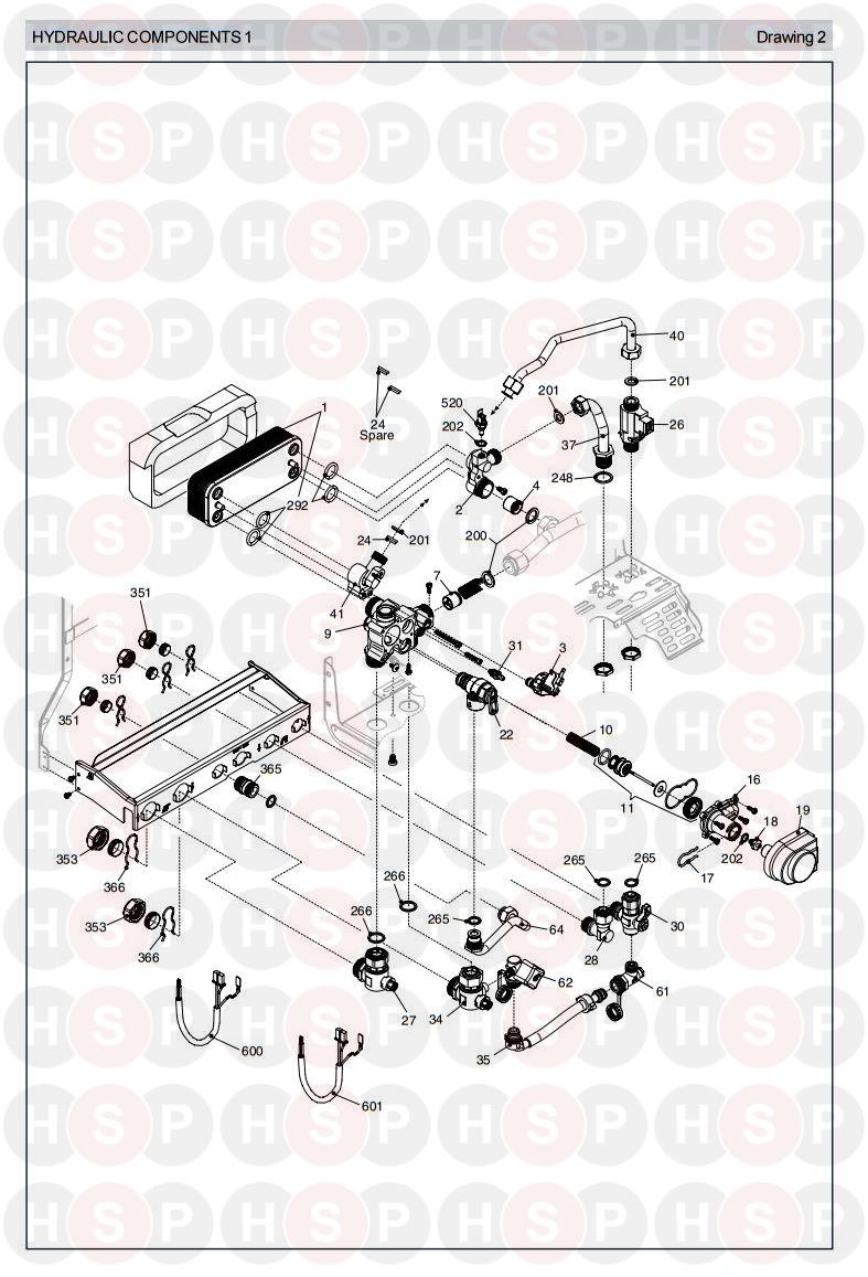 Hydraulics 1 diagram for Vokera Linea 735